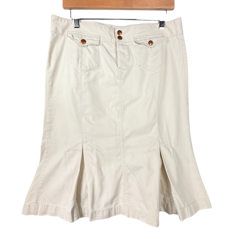 VTG Y2k 2006 Lucky Brand Preppy Academia Skirt SIZE 29 (32" Waist) Womens Khaki